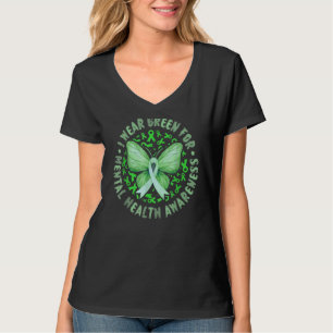 Camiseta Vestir Verde Para Concienciación Sobre La Salud Me