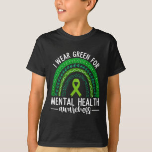 Camiseta Vestir Verde Para La Concienciación Sobre La Salud