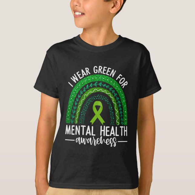 Camiseta Vestir Verde Para La Concienciación Sobre La Salud (Anverso)