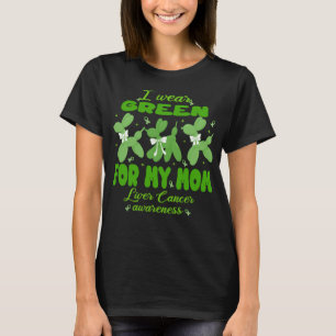 Camiseta Vestir Verde Para Mamá Cáncer De Hígado De Perro C