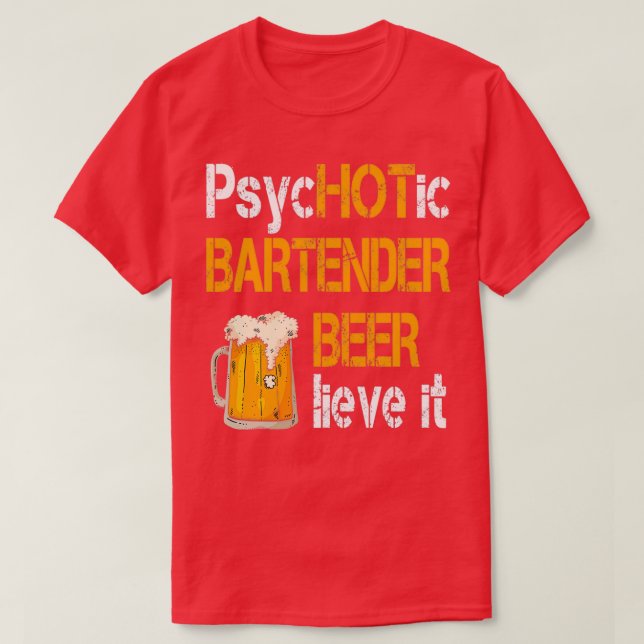 Camiseta Vesto de barman caliente (Diseño del anverso)
