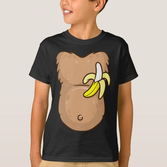 Camiseta Vestuario de mono para niños MONKEY disfraz de Hal (Anverso)