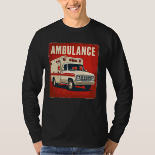 Camiseta Vestuario de vehículos de ambulancia de emergencia