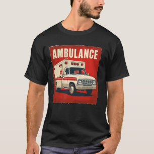 Camiseta Vestuario de vehículos de ambulancia de emergencia