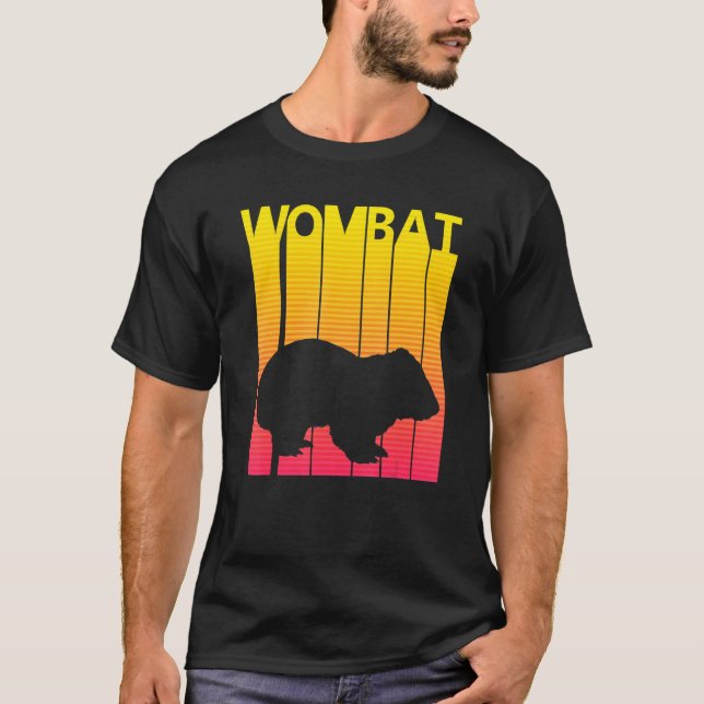 Camiseta Vestuario retro de animales de Wombat (Anverso)