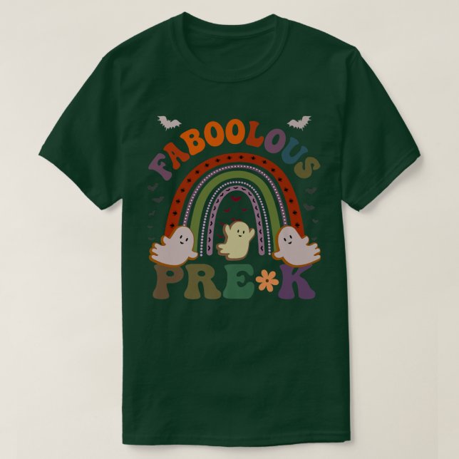 Camiseta Vestuario REtro FABOOLOUS PRE-K PROFESOR Este es m (Diseño del anverso)