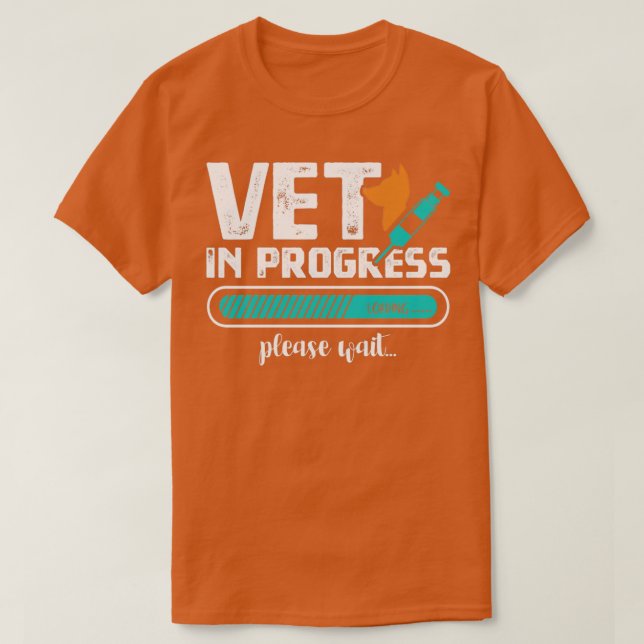 Camiseta Vet en progreso Escuela Veterinaria Vet Tech Veter (Diseño del anverso)