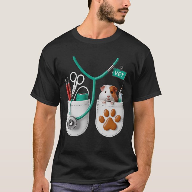 Camiseta VET Guinea Pig Cute Veterinary Pet Animal Doctor H (Anverso)