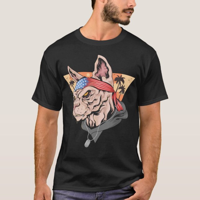 Camiseta Vet palmeras de gato (Anverso)
