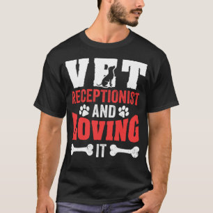 Camiseta Vet Recepcionista Y Amo Clínica Veterinaria De Ti