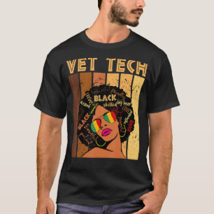 Camiseta Vet Tech Afro Afroamericanas Historia Negra