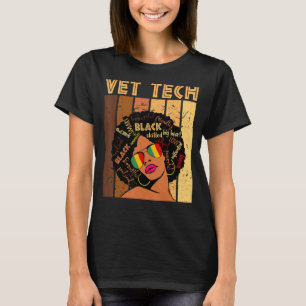 Camiseta Vet Tech Afro Afroamericanas Historia Negra