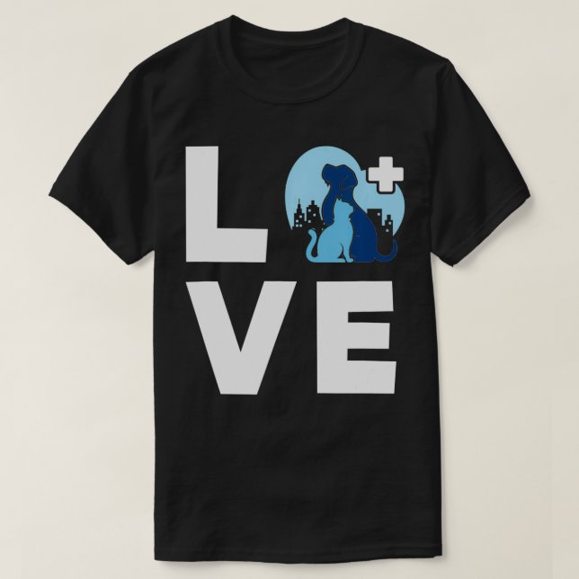 Camiseta Vet Tech Love Animal Veterinary Techinarian (Diseño del anverso)