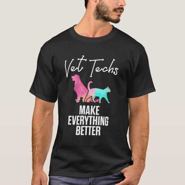 Camiseta Vet Tech Mejor Funny Técnico Veterinario (Anverso)