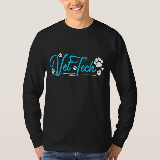 Camiseta Vet Tech Pawprint Veterinario Técnico (Anverso)