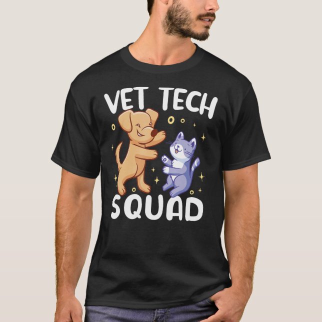 Camiseta Vet Tech Squad Mascota Veterinario (Anverso)