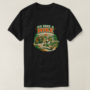 Camiseta Vete a caminar Oso divertido persecución caminata