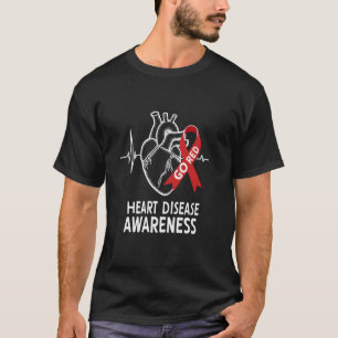 Camiseta Vete de rojo para la concientización sobre la enfe