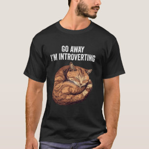 Camiseta Vete Estoy Introvirtiendo Gato Divertido Introvert