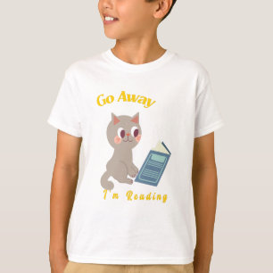 Camiseta Vete, Estoy Leyendo Gato Divertido Leyendo