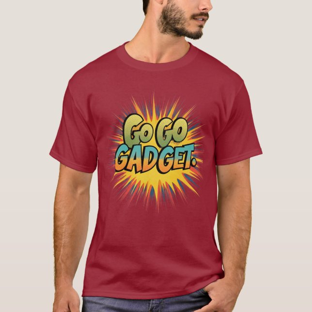 Camiseta ¡Vete Gadget! Arte pop retro (Anverso)