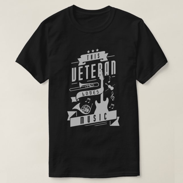 Camiseta Veteran ama la música (Diseño del anverso)