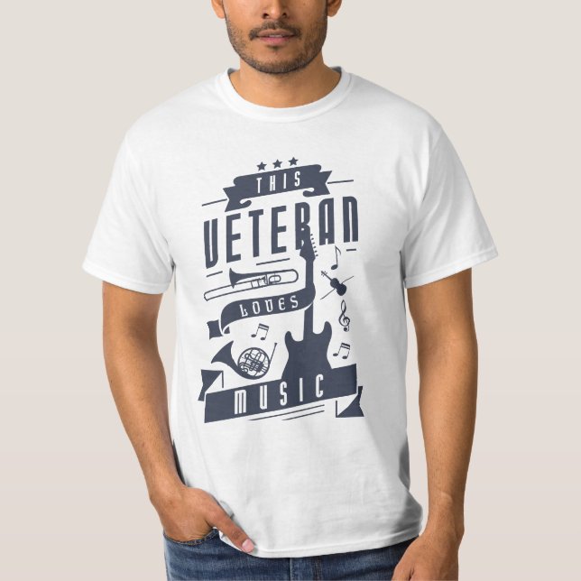 Camiseta Veteran ama la música (Anverso)