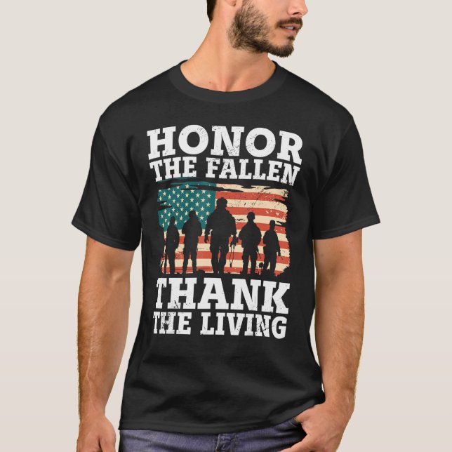 Camiseta Veteran Honor The Fallen Patriotic Veterans Day (Anverso)