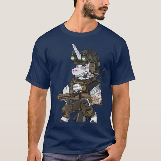 Camiseta Veteran Operator Military Tactical Unicorn (Anverso)