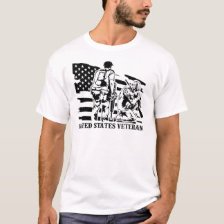 Camiseta veteran / retired / soldier / us veteran / us flag