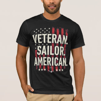 Camiseta Veteran. Sailor. American.
