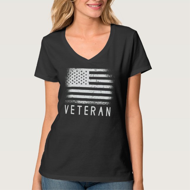 Camiseta Veteran Veterans Patriot Military Independence Day (Anverso)