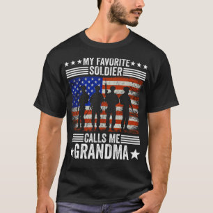 Camiseta Veterana abuela Soldado Granny Army Ejército frito