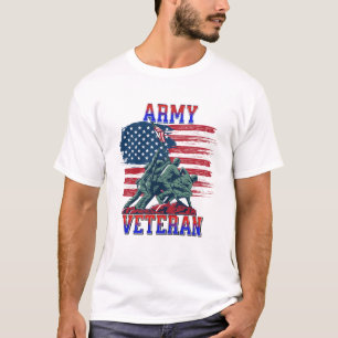Camiseta Veterana bandera del ejército de Estados Unidos au