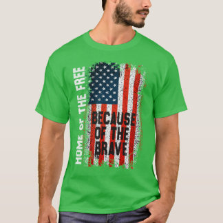 Camiseta Veterana De La Bandera Estadounidense Para Hombres