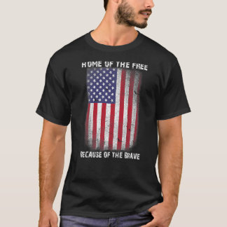 Camiseta Veterana De La Bandera Estadounidense Para Hombres