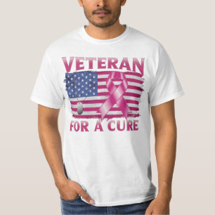 Camiseta Veterana de una cura para la conciencia sobre el c
