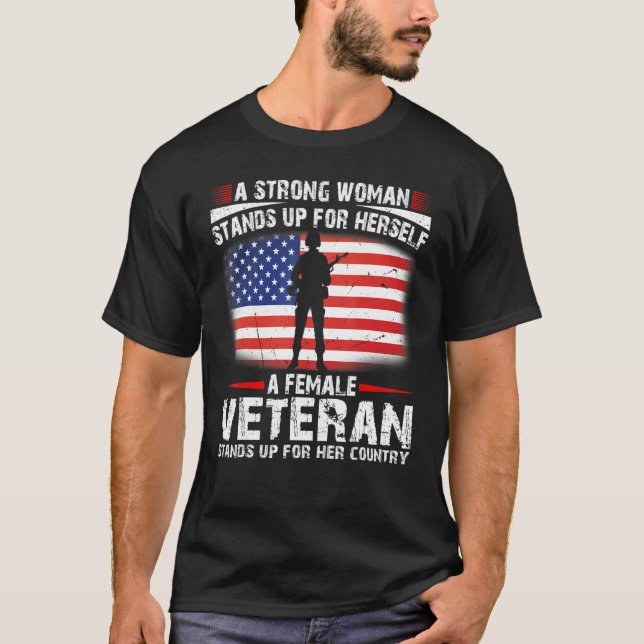 Camiseta Veterana defiende su país (Anverso)