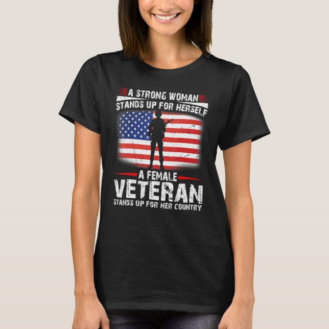 Camiseta Veterana defiende su país (Anverso)