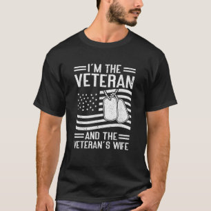 Camiseta Veterana esposa de un veterano estadounidense vete