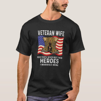 Camiseta Veterana Esposa La Mayoría De La Gente Nunca Conoc