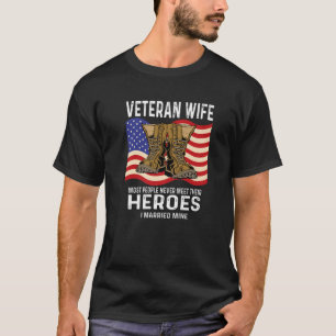 Camiseta Veterana Esposa La Mayoría De La Gente Nunca Conoc