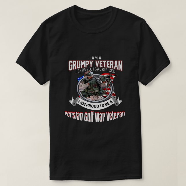 Camiseta Veterana Guerra del Golfo Pérsico Soy Un Veterano  (Diseño del anverso)