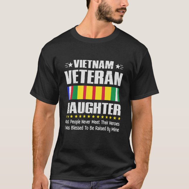 Camiseta Veterana hija de Vietnam Patriota De Bandera Estad (Anverso)