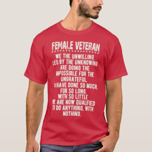 Camiseta Veterana mujer combate patriótico 1