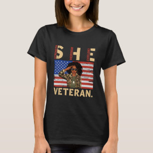 Camiseta Veterana mujer del Ejército Africano-Estadounidens