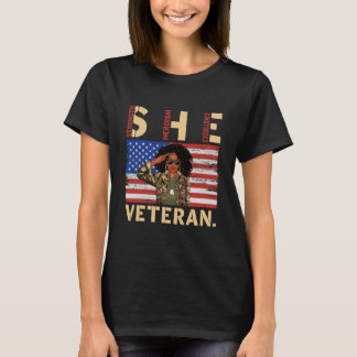 Camiseta Veterana mujer del Ejército Africano-Estadounidens