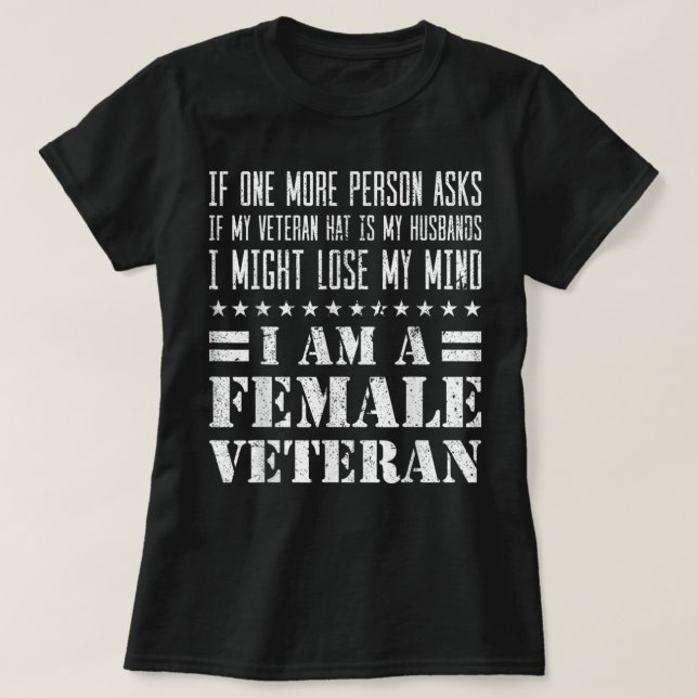 Camiseta Veterana mujer Gorra de marido (Diseño del anverso)