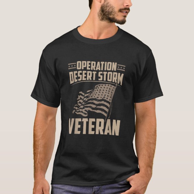 Camiseta Veterana Operación Camisas Tormenta del Desierto T (Anverso)