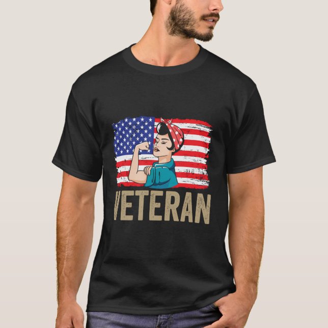Camiseta Veterana Veterana Del Día (Anverso)